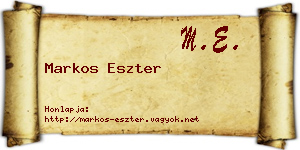 Markos Eszter névjegykártya